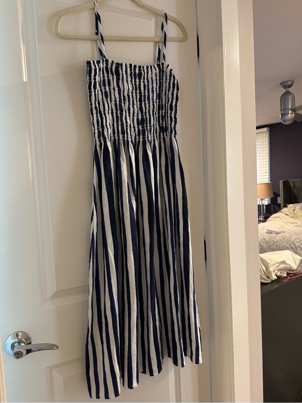 Bella Dahl Navy and White Striped Maxi Painted Tides Sundress